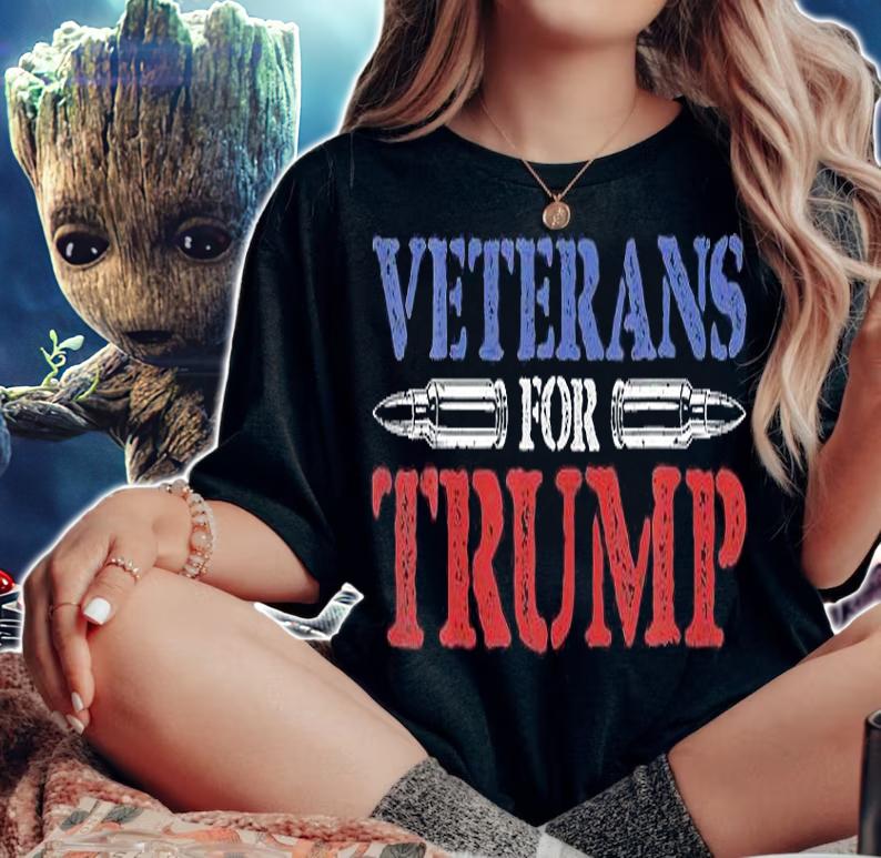 Vetererans For Trump T-shirt woman shirt