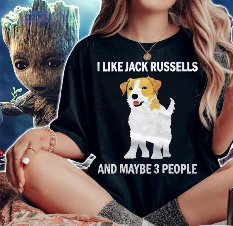 I Like Jack Russells Funny Dog Owner Pets Lover Gift Raglan Baseball Shirt woman shirt
