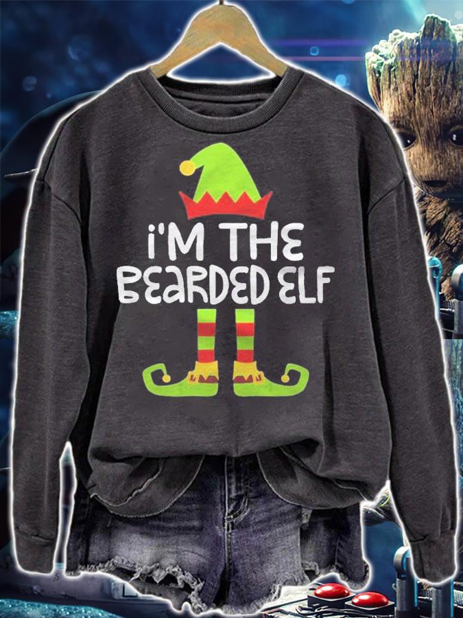 Im The Bearded Elf Matching Christmas Costume Shirt sweatshirt