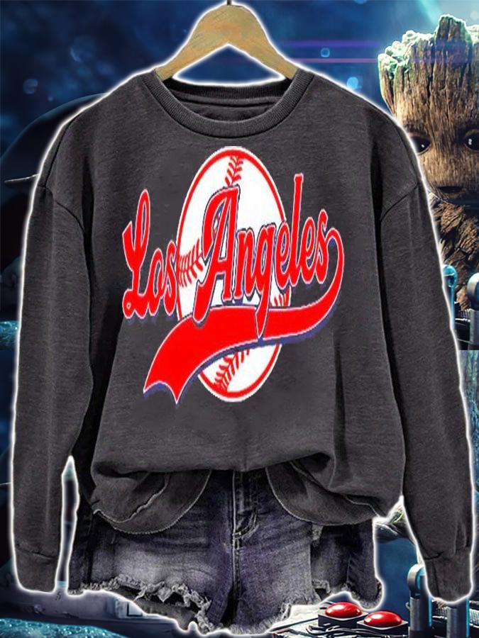 Vintage Los Angeles City Baseball Distressed Baseball T-Shirt