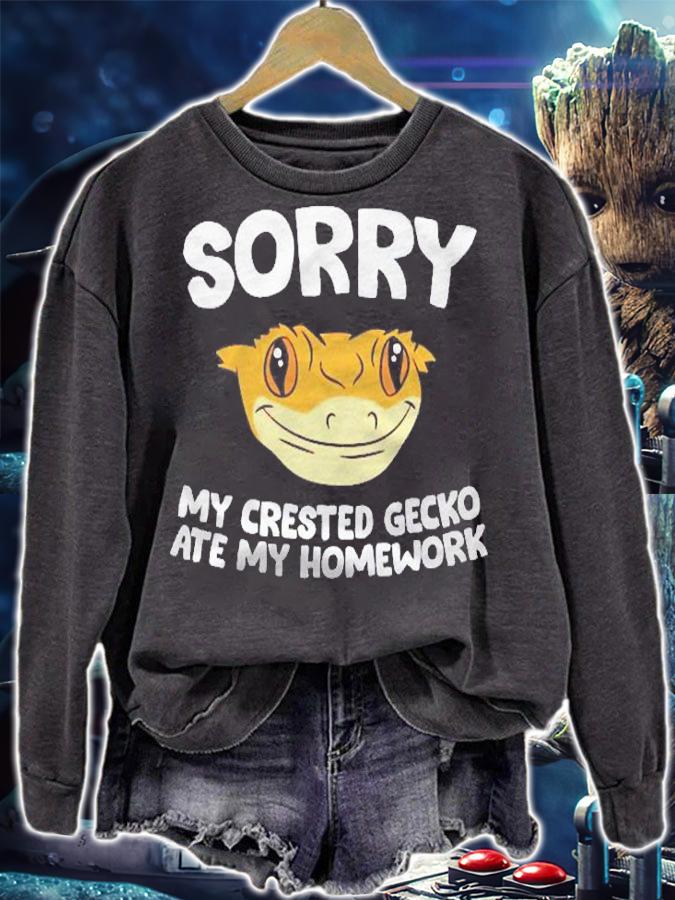 Crested Gecko Sorry My Crested Gecko Ate My Homework Shirt sweatshirt
