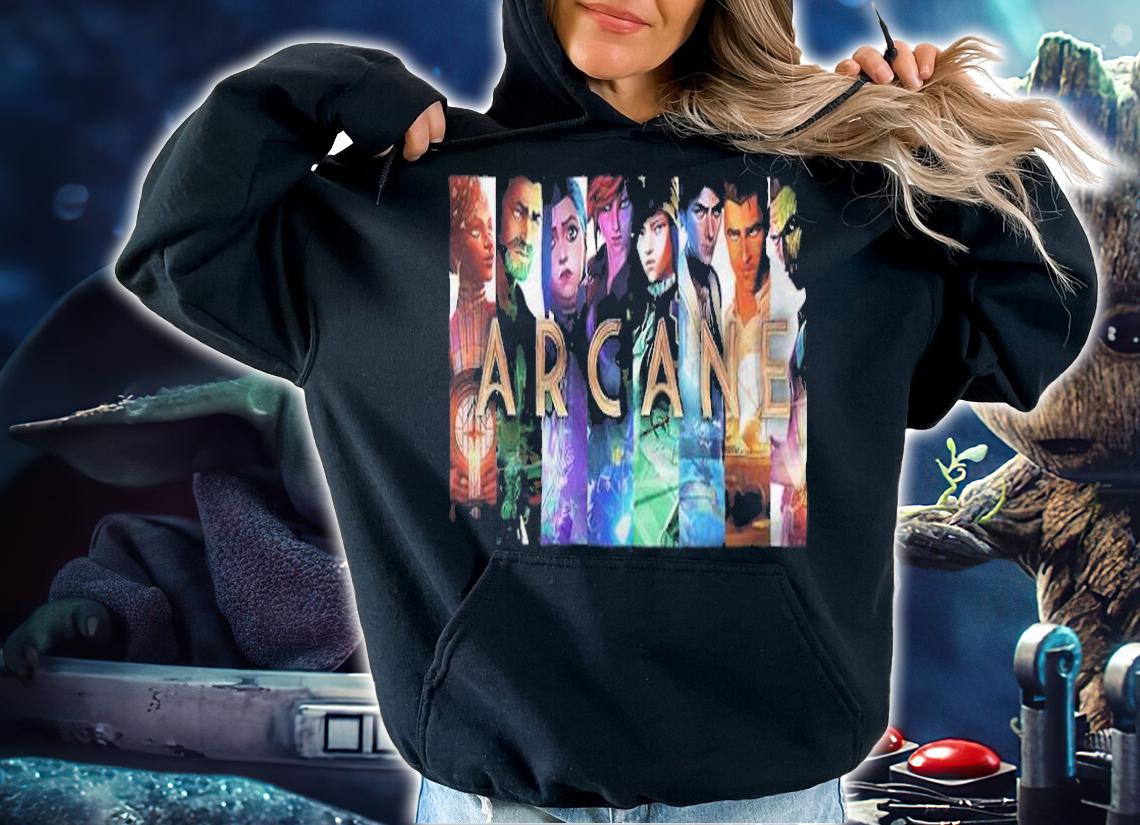 Full character Arcane League of Legends poster T-shirt hoodie