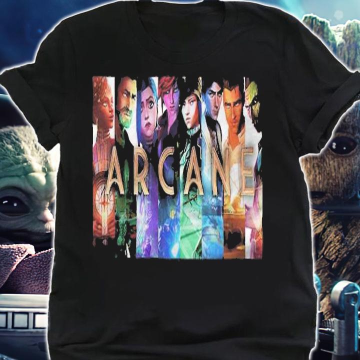 Full character Arcane League of Legends poster T-shirt shirt