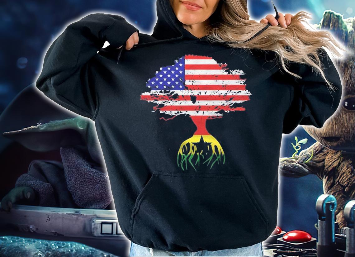 Ghanaian Roots American Flag Ghana Gifts Premium Shirt hoodie