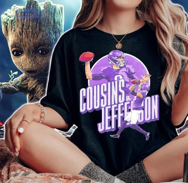 Kirk Cousins And Justin Jefferson Minnesota Connection Football Shirt woman shirt