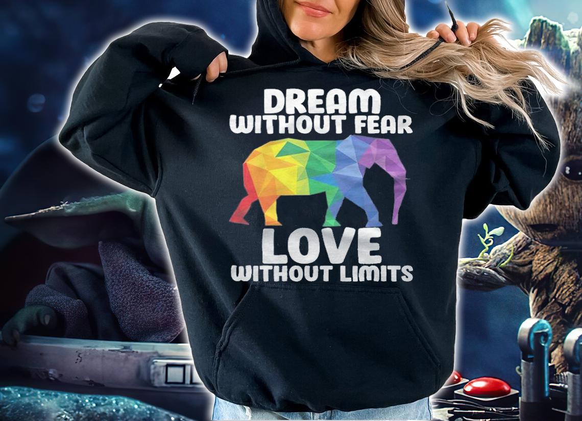 LGBT elephant dream without fear love without limits T-shirt hoodie