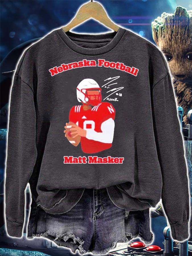 Matt Masker Nebraska Football Signature T-Shirt sweatshirt