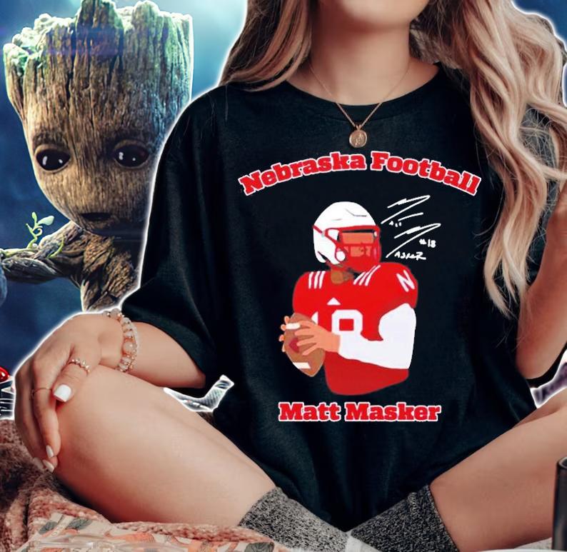 Matt Masker Nebraska Football Signature T-Shirt woman shirt