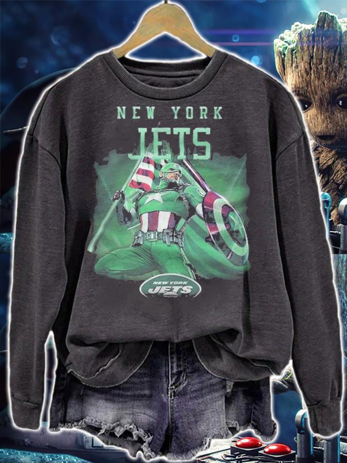 New York Jets Chris Evans Captain America T-shirt sweatshirt