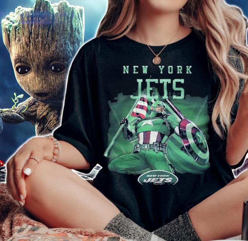 New York Jets Chris Evans Captain America T-shirt woman shirt