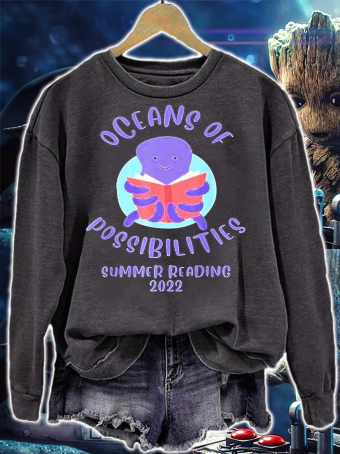 Oceans Of Possibilities Summer Reading Octopus 2022 T-Shirt sweatshirt