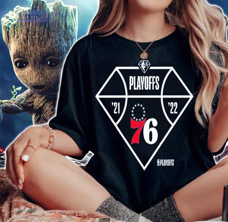 Philadelphia 76ers 2022 NBA Playoffs Diamond Tip Off T-Shirt woman shirt