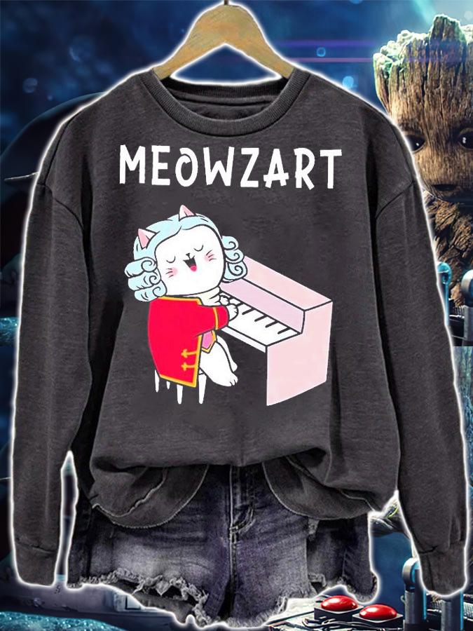 Piano L1 Cat Meowzart T-Shirt sweatshirt