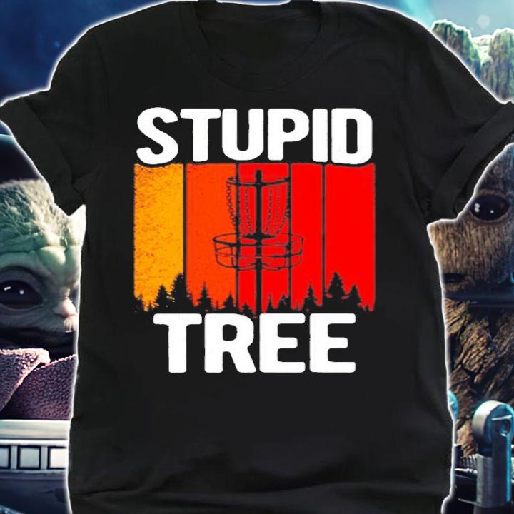 Retro Funny Stupid Tree Frolf Frisbee Gifts For Disc Golfers T-Shirt shirt