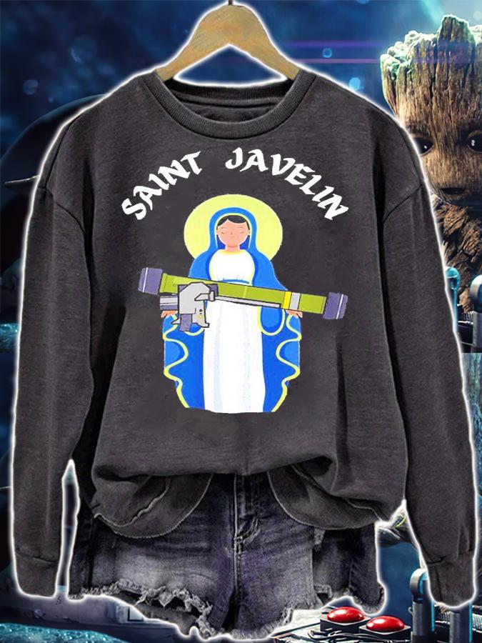 Saint Javelin I Stand With Ukraine Ukrainian Country Support T-Shirt sweatshirt