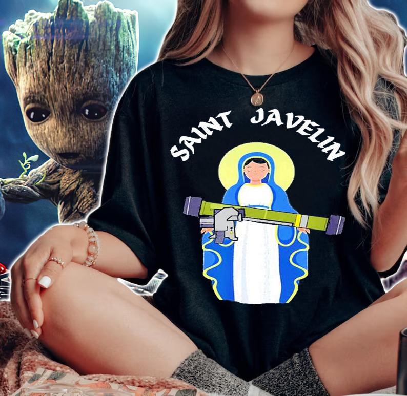 Saint Javelin I Stand With Ukraine Ukrainian Country Support T-Shirt woman shirt