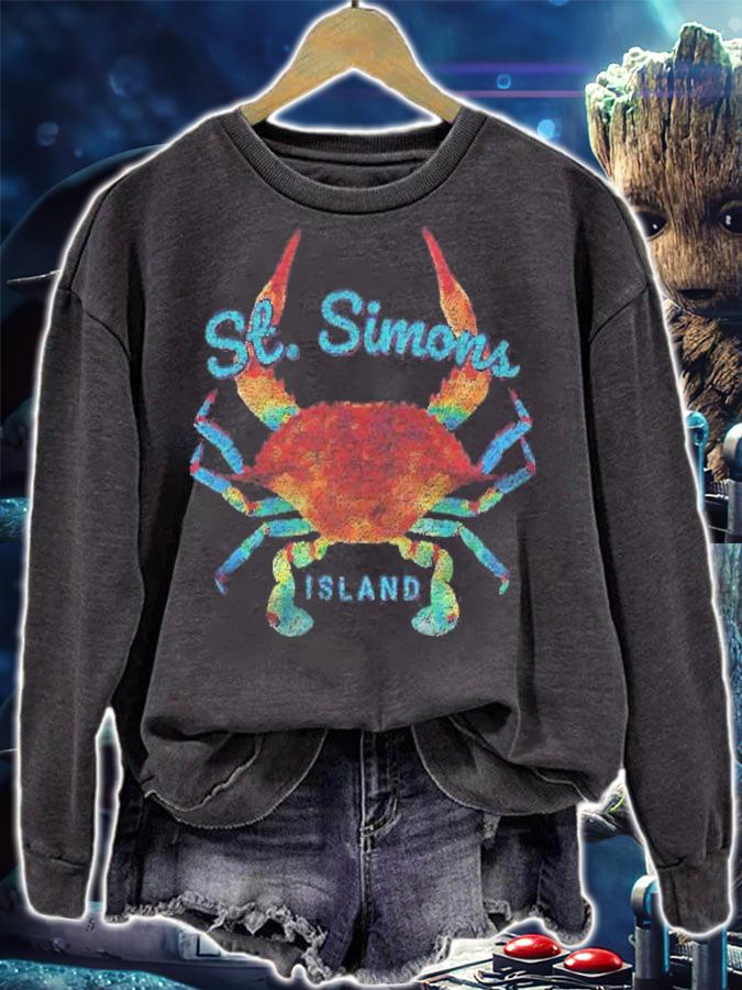 St. Simons Island Ga Blue Crab T-shirt sweatshirt