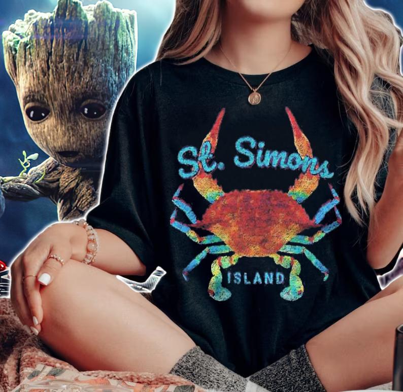 St. Simons Island Ga Blue Crab T-shirt woman shirt