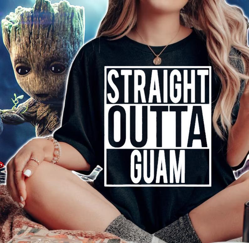 Straight Outta Guam Country Name T-Shirt woman shirt