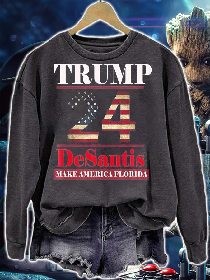Trump Desantis 2024 Make America Florida - 24 Trump T-Shirt sweatshirt