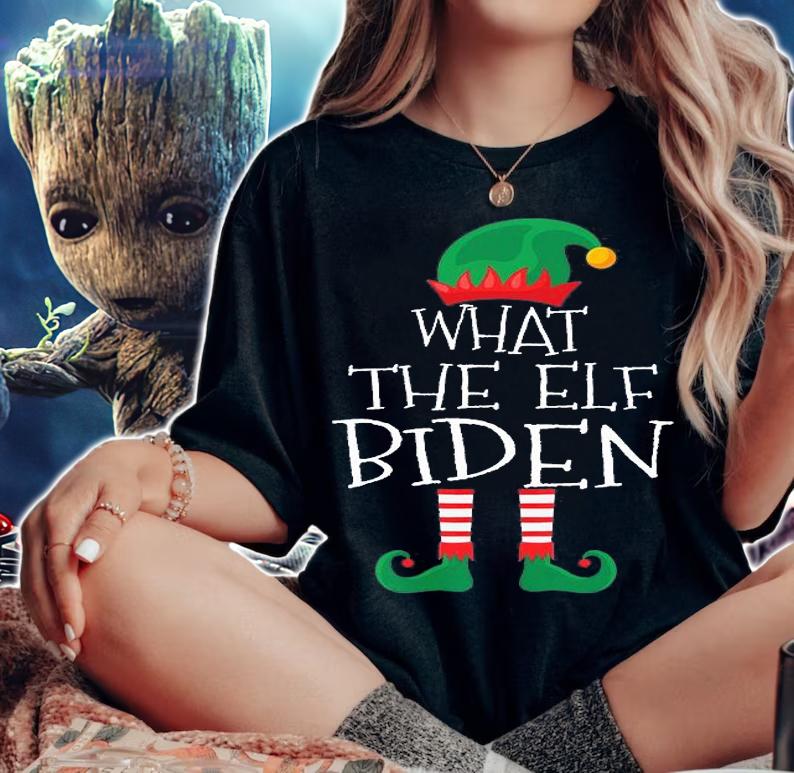 What The Elf Biden Matching Family Group Christmas T-Shirt woman shirt