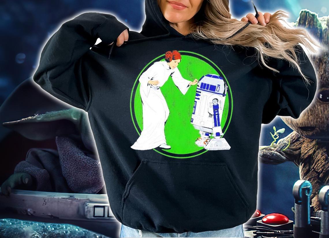 Womens Star Wars Princess Leia And R2-D2 T-Shirt hoodie