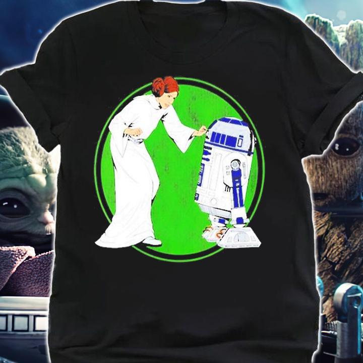 Womens Star Wars Princess Leia And R2-D2 T-Shirt shirt