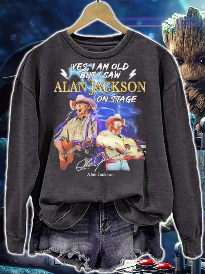Yes I Am Old But I Saw Alan Jackson On Stage Signatures t-shirt