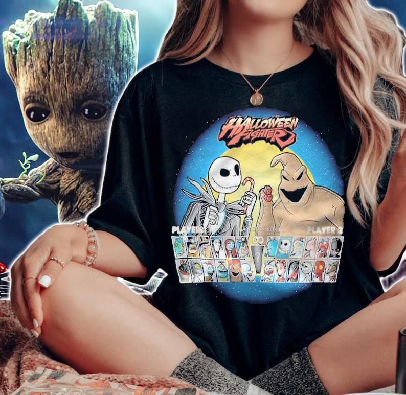 Halloween Fighter Character Select shirt woman shirt
