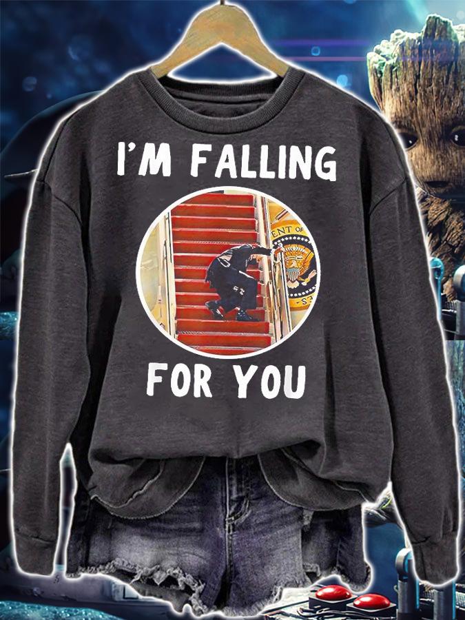 I'm Falling For You Funny Joe Biden Valentines Day T-Shirt