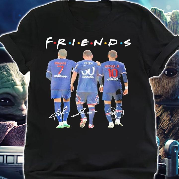Mbappe Messi And Neymar Jr Friends Signatures Shirt