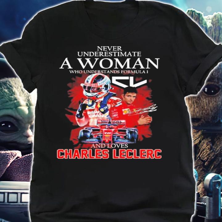Never Underestimate A Woman Who Understands Motogp And Loves Charles Leclerc Signatures Shirt shirt