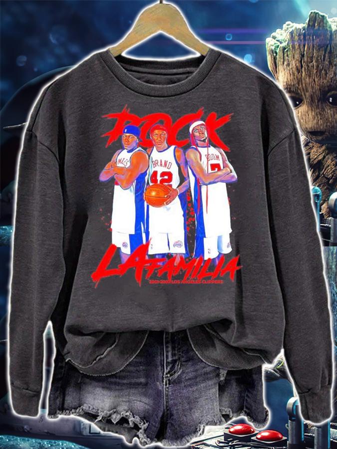 Rock LA Familia 2001-2002 Los Angeles Clippers Basketball Shirt sweatshirt