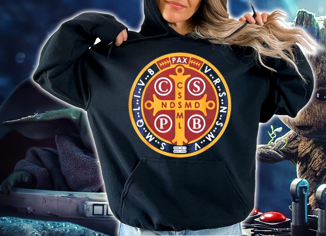 Spiritual Religious Christian Catholic St Benedict T-Shirt hoodie