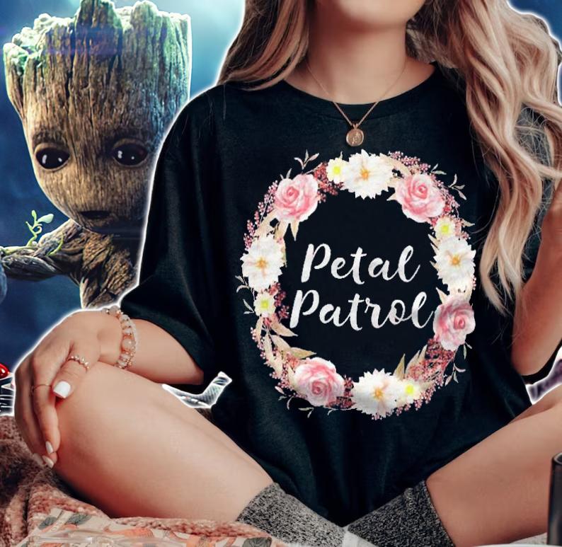 Kids Petal Patrol For Flower Girls  Boho Wedding Shirt woman shirt