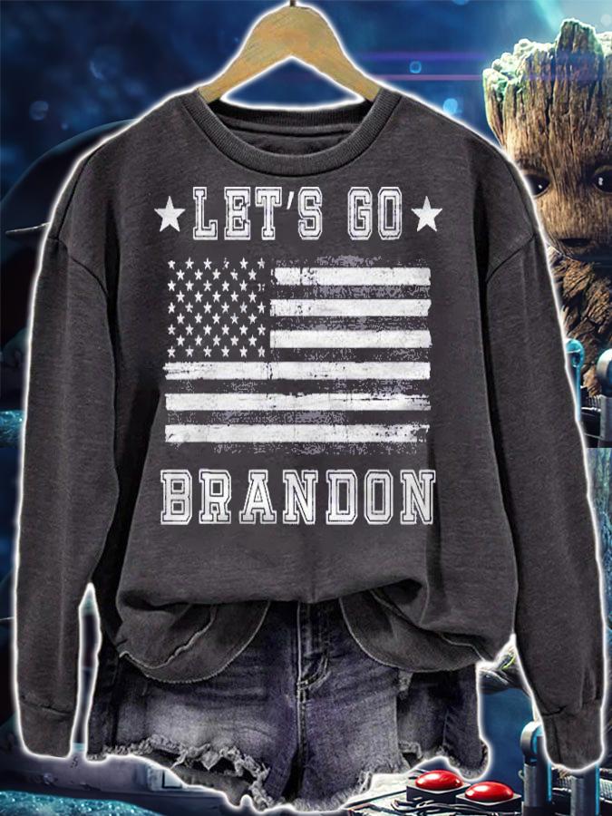 Lets Go Brandon Biden Chant Blacked Out American Flag Shirt sweatshirt