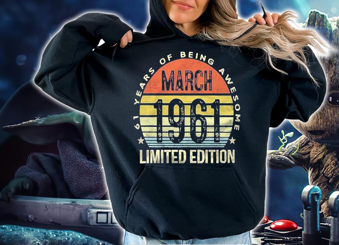 March 1961 Limited Edition 61St Birthday Gift Shirt