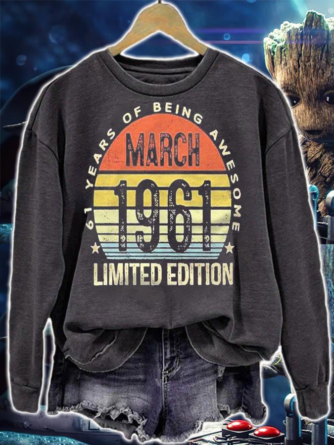 March 1961 Limited Edition 61St Birthday Gift Shirt