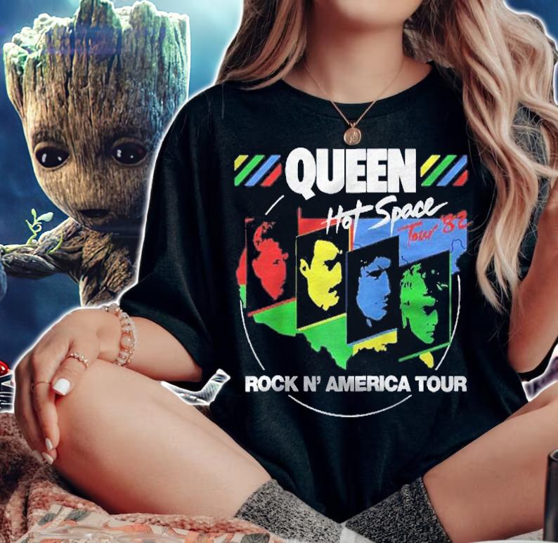 Queen Hot Space Raglan Baseball Shirt