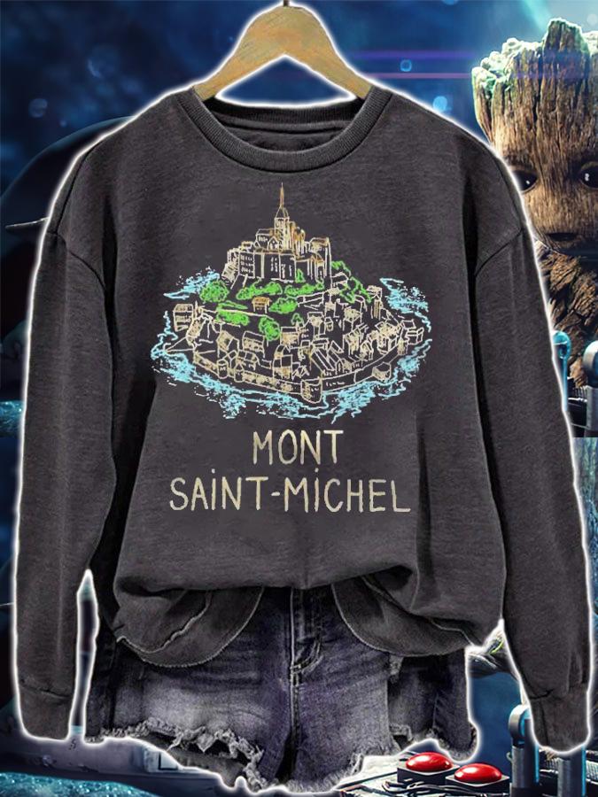 Saint Michel France Unique Hand Drawn Art Gift Men Women Shirt