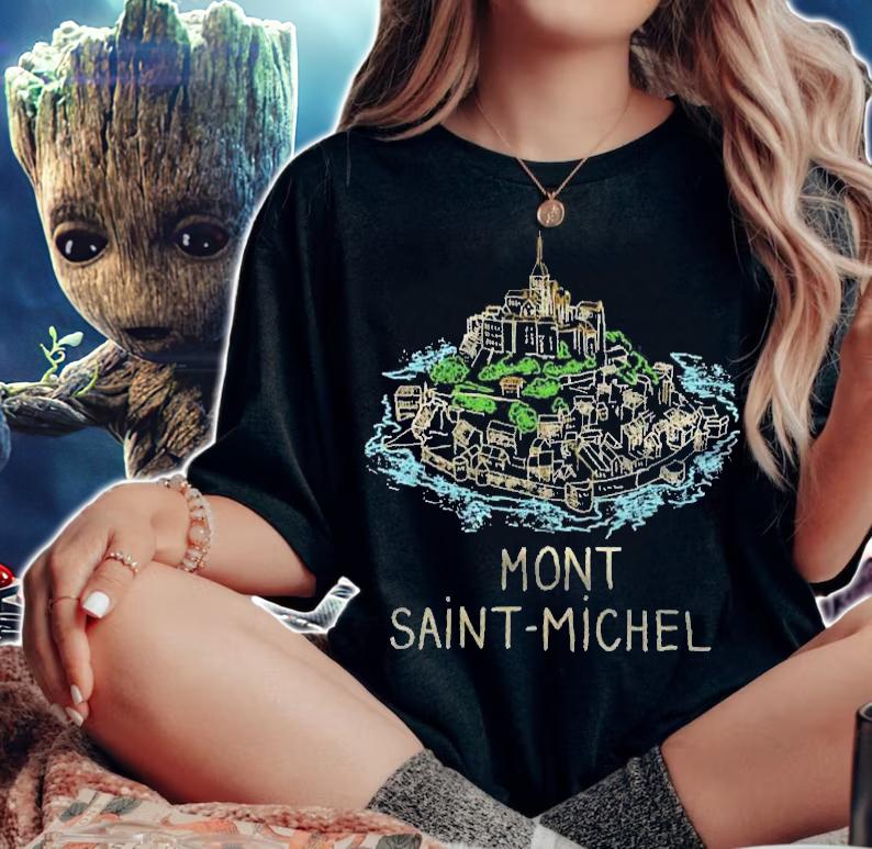 Saint Michel France Unique Hand Drawn Art Gift Men Women Shirt