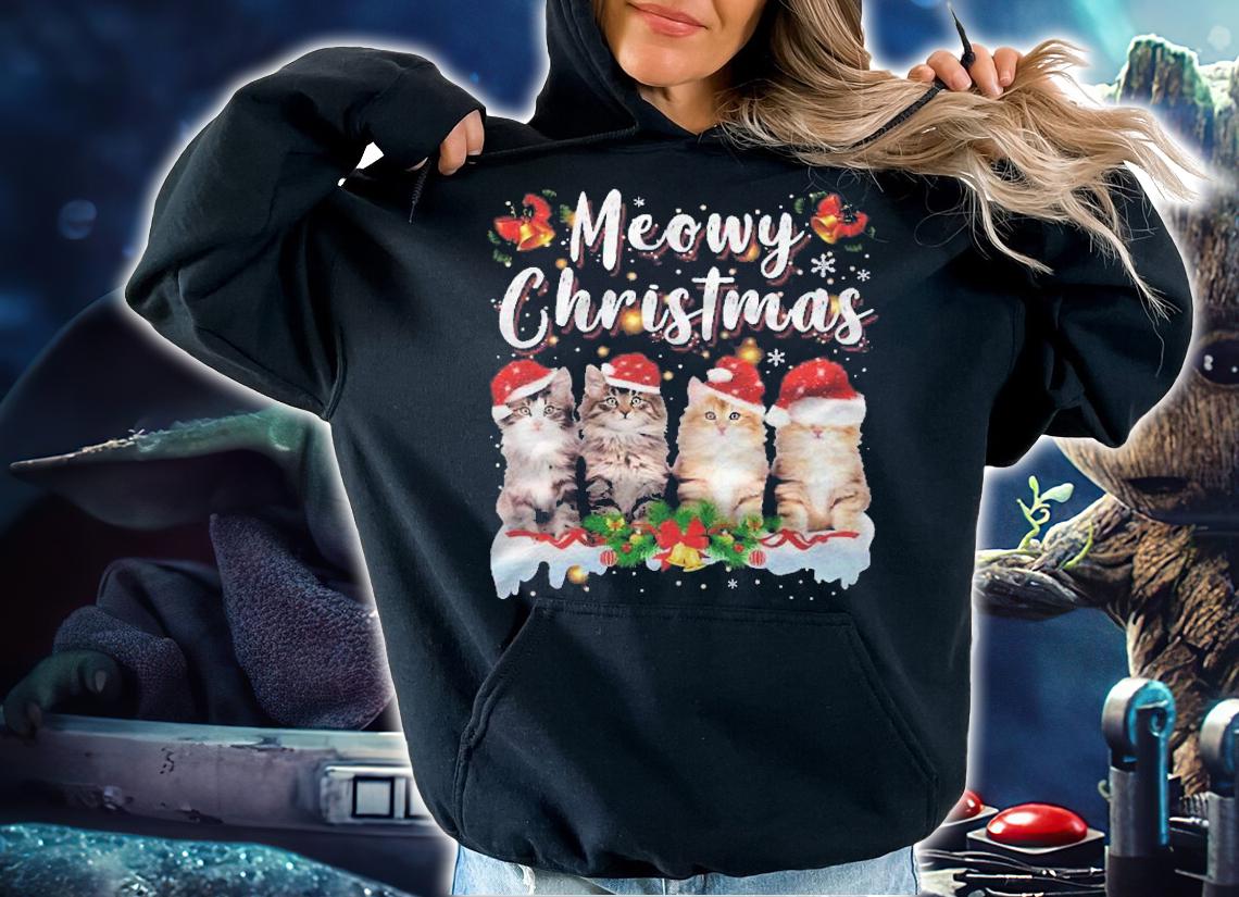 Cat Meowy Family Matching Christmas Pajamas Santa Cats Xmas Shirt hoodie