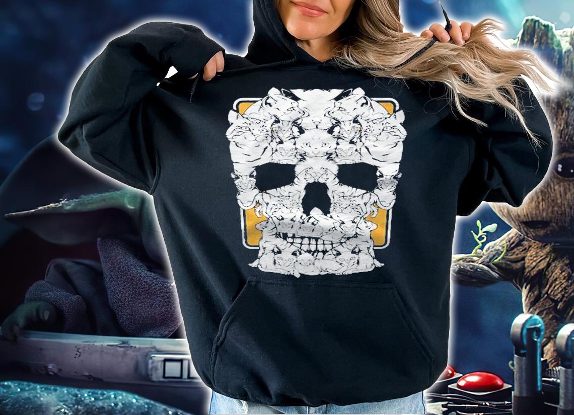Cat Skull Kitty Skeleton Death Goth Gothic Occult Satanist Shirt hoodie