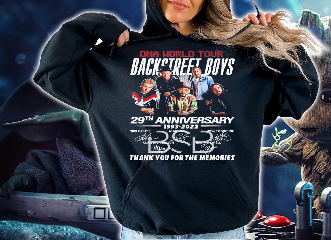 DNA World Tour Backstreet Boys 29th Anniversary 1993 2022 Thank You For The Memories Signature T-Shirt hoodie