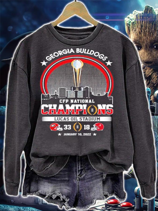 Georgia Bulldogs CFP National Champions Lucas Oil Stadium 33 18 Shirt sweatshirt