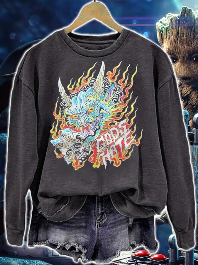 God's hate Oni T-shirt sweatshirt