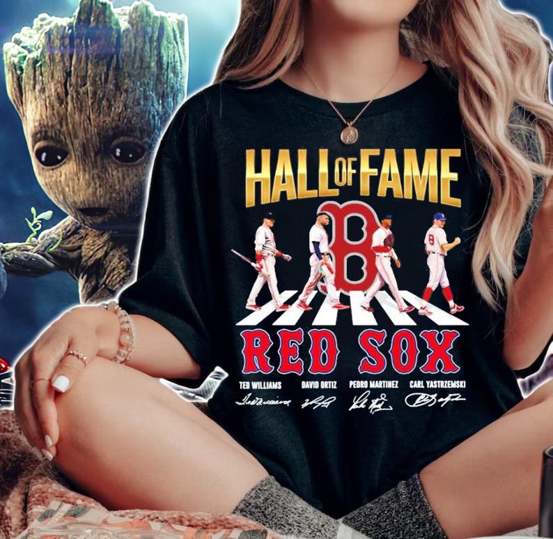 Hall Of Fame Boston Red Sox Abbey Road Signatures Shirt woman shirt