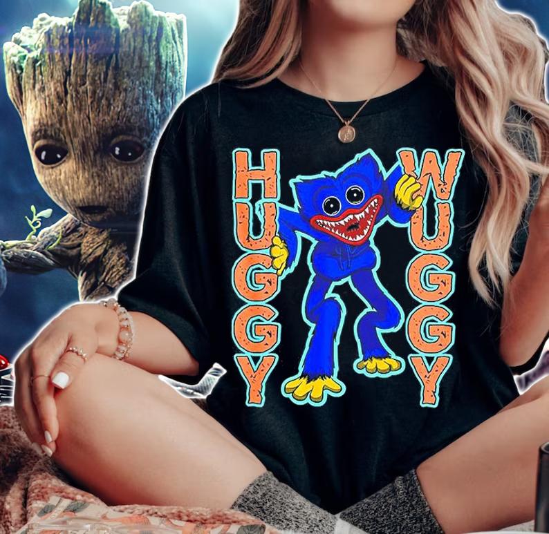Huggy Wuggy For Poppy Playtime Horror Game T-Shirt woman shirt