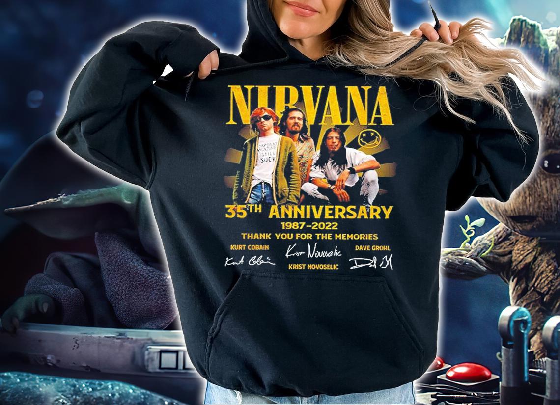 Nirvana 35th Anniversary 1987-2022 Thank You The Memories T-Shirt hoodie