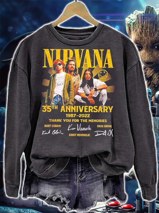 Nirvana 35th Anniversary 1987-2022 Thank You The Memories T-Shirt sweatshirt